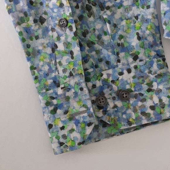 Jared Lang Pastel Watermark Regular Fit Long Sleeve Shirt Size L - Picture 10 of 13